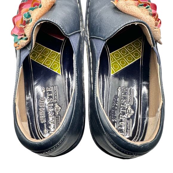 L’Artiste Spring Step | Women | Emilia Leather Floral Slip On Shoes | Sz 5.5-6 - Picture 9 of 13